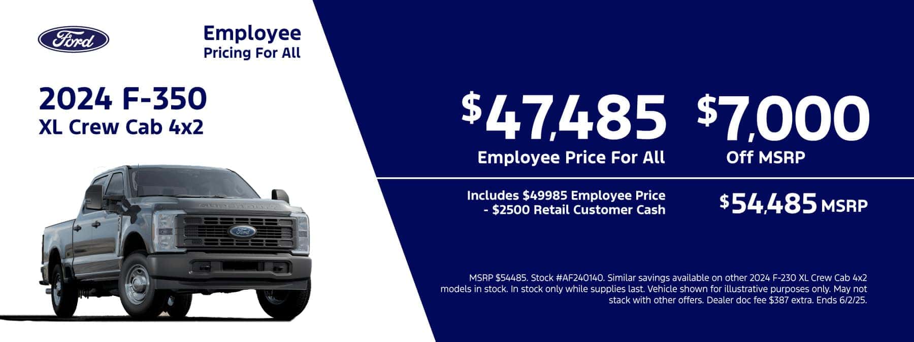 May 2025 Ford CS Slides Ohio_2024 350 Super Duty OFF MSRP APR