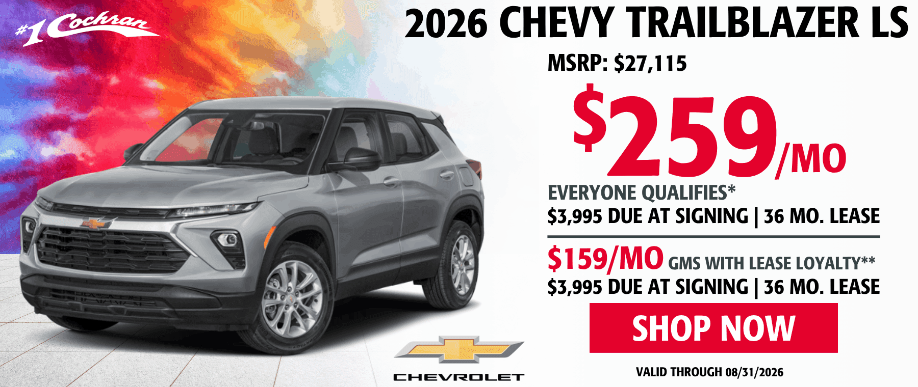  Aug 2026 Trailblazer Lease Offer