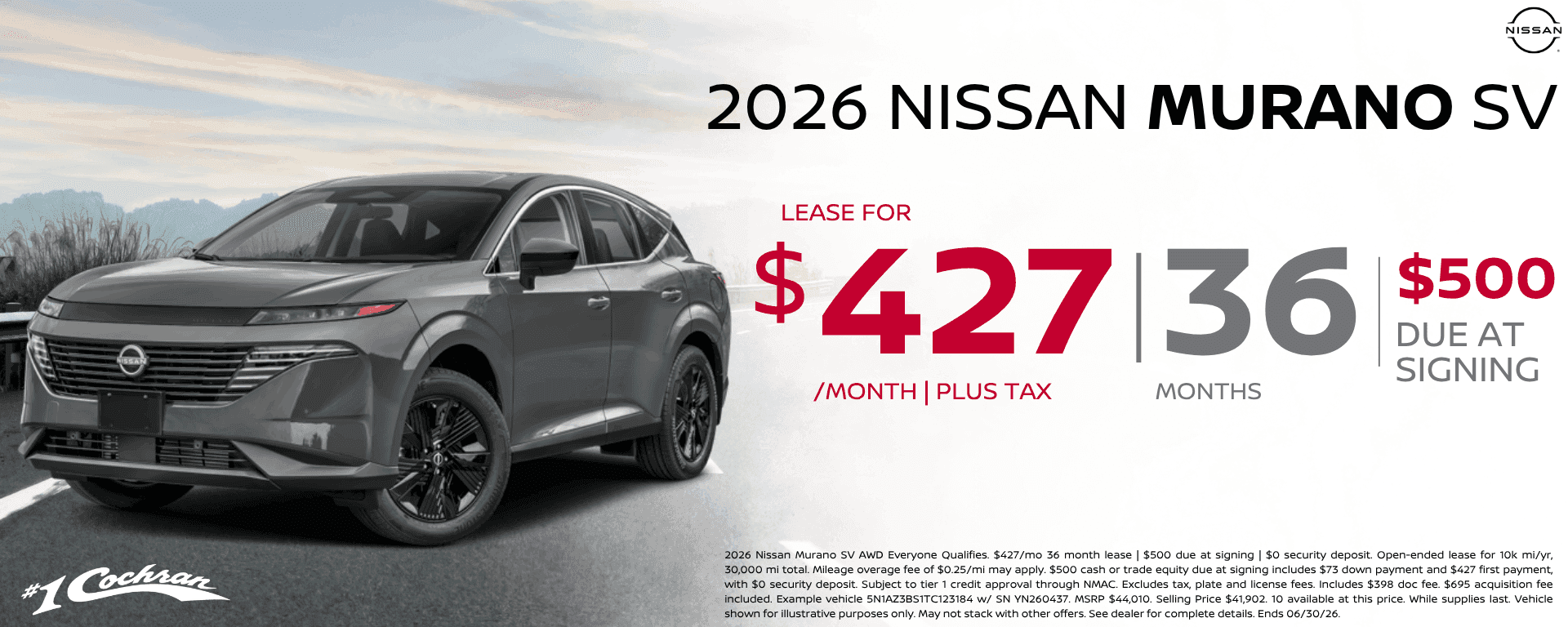 June 2026 Murano Lease Offer