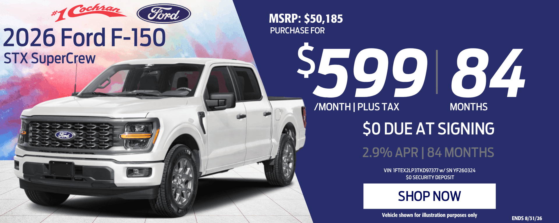 Aug 2026 F150 Purchase Offer