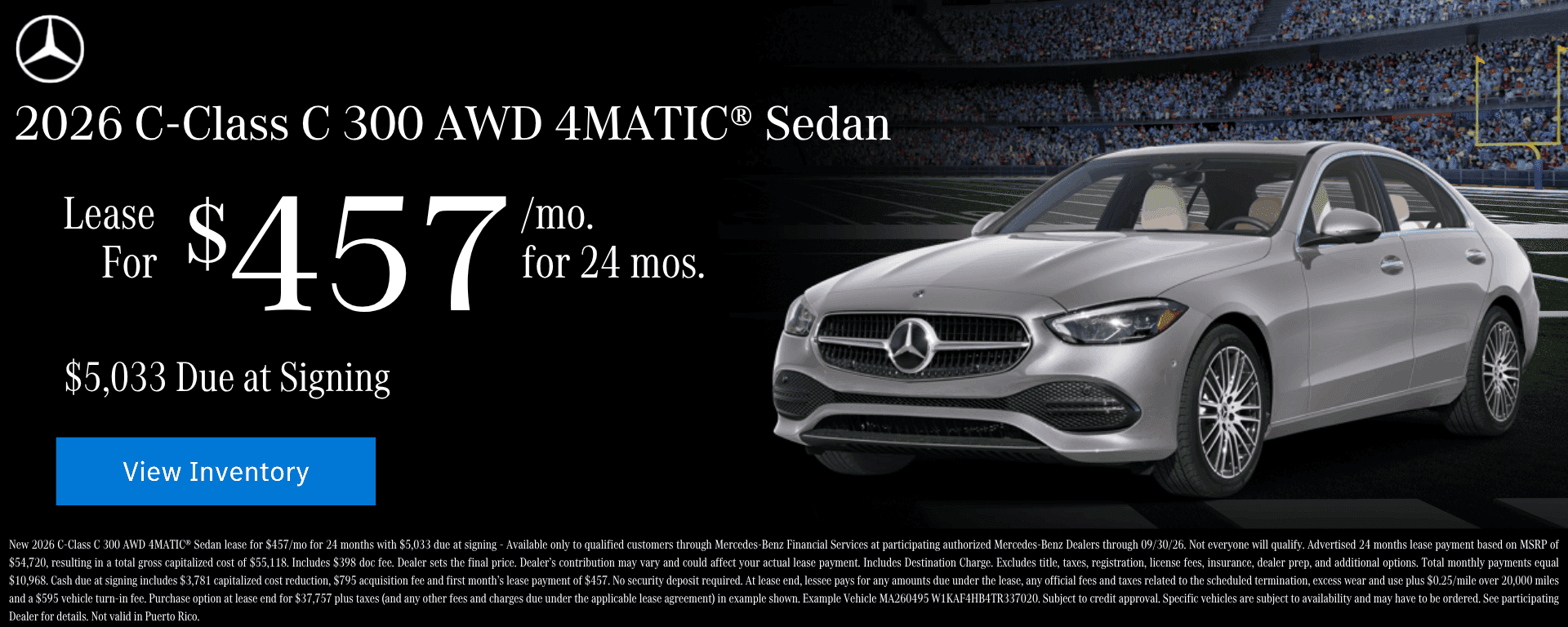 Sept 2026 C300 Lease Offer 