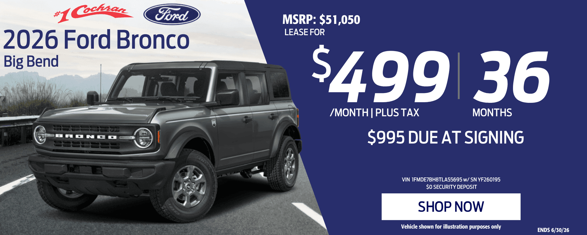 June 2026 Bronco Lease Offer