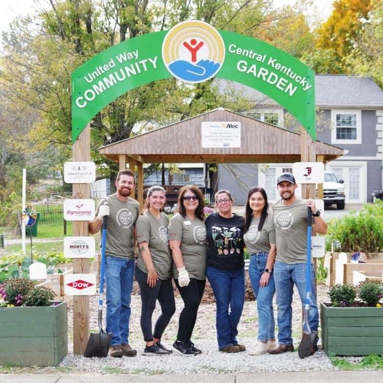 Swope volunteers at the United Way of Central Kentucky Community Garden