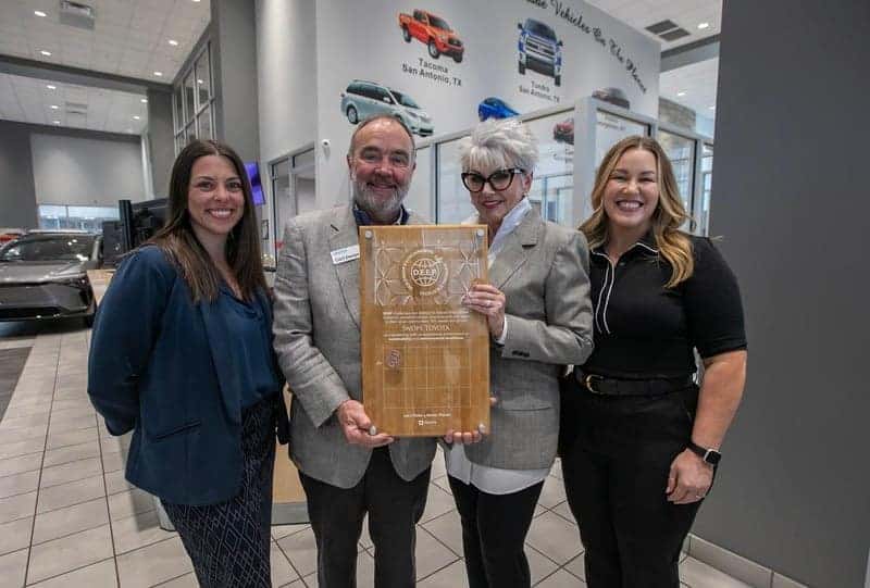 Swope Toyota team receiving environmental recognition