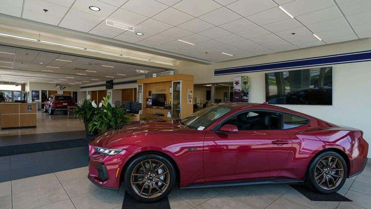 Vehicle showroom at Bob Swope Ford in Elizabethtown, Kentucky