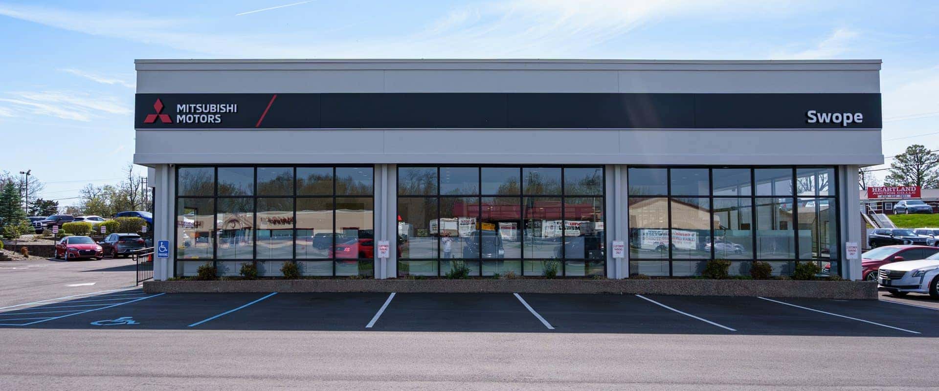Swope Mitsubishi dealership exterior in Radcliff, Kentucky