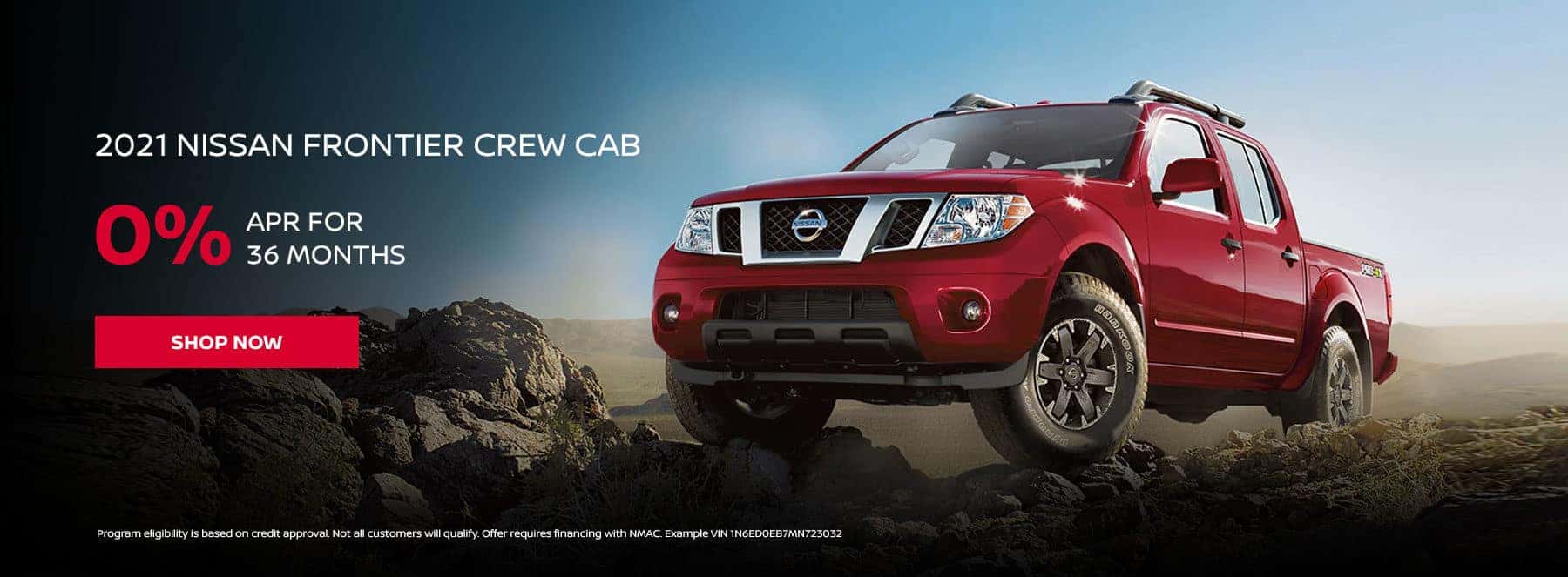 2021 NISSAN FRONTIER CREW CAB 0% APR for 36 months