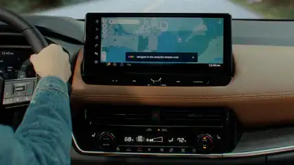 Google built-in displayed in a Nissan Rogue