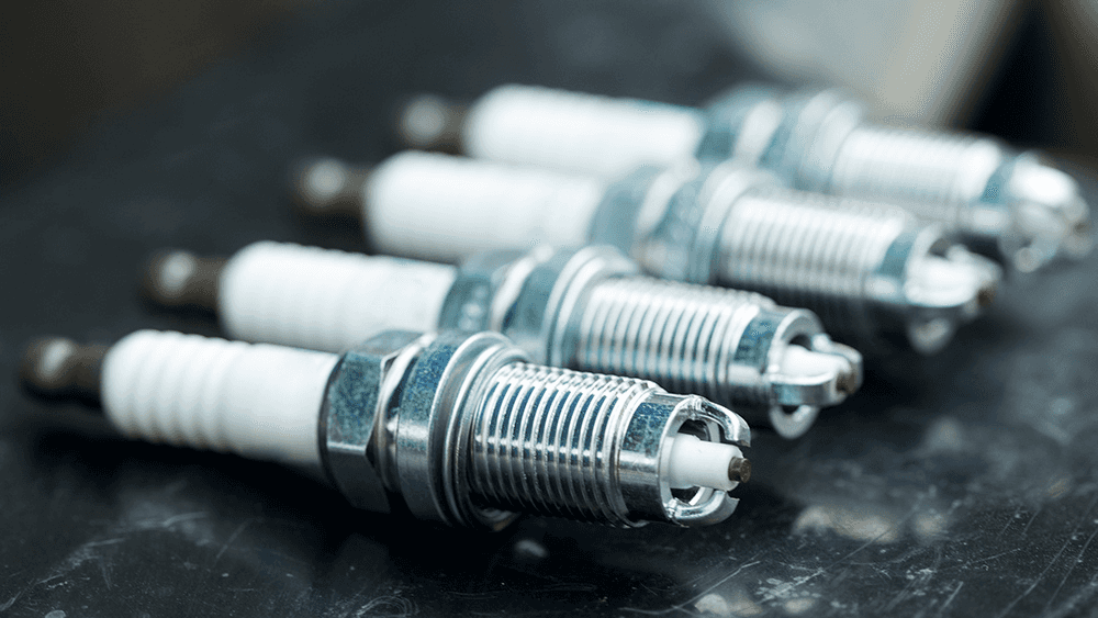 A set of new spark plugs