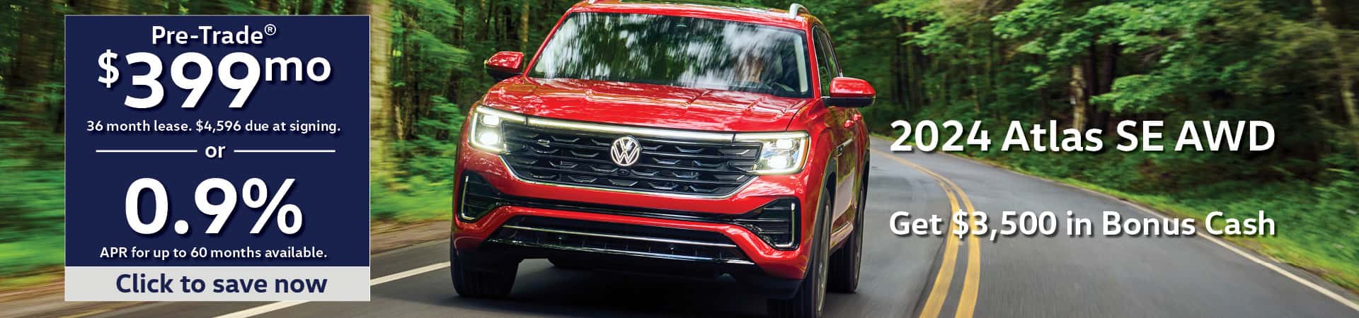 2024 Volkswagen Atlas March 2025 Special Banner