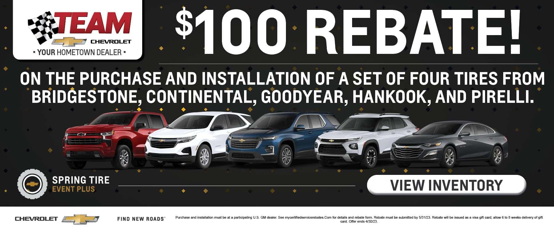 $100 Rebate with Purchase