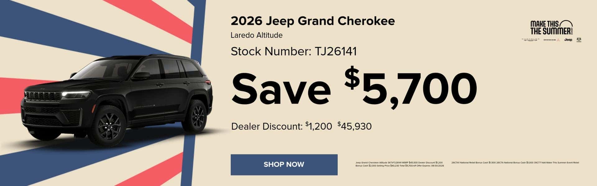 July Grand Cherokee Offer