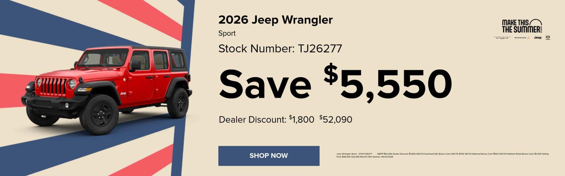 July Jeep Special Offer