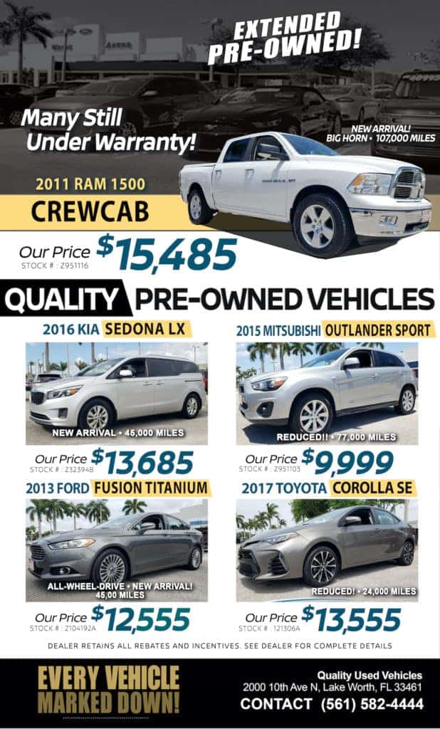 Certified PreOwned Vehicle Specials Lake Worth Wayne Akers Ford