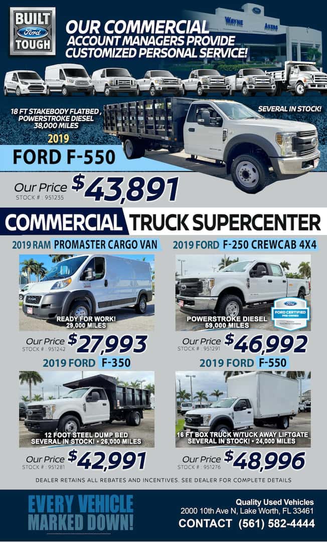 ford 2021 vehicles on Pre Owned Commercial Vehicles Specials Wayne Akers Ford