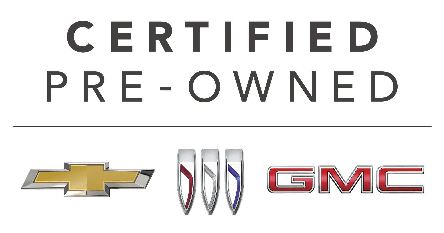 Buick GMC logo with a Certified Pre Owned Text